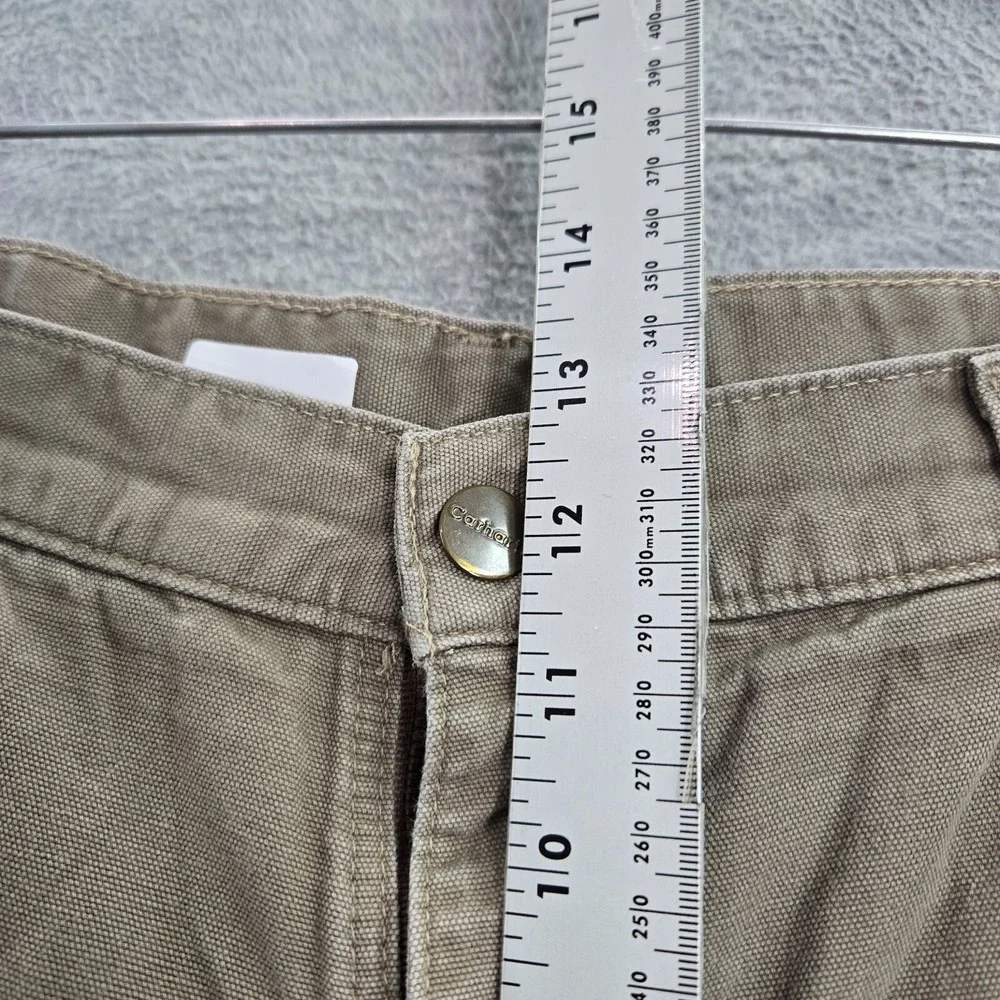 Carhartt Men Pants 38x30 Brown Carpenter Straight Loose‎ Fit High Rise Pockets